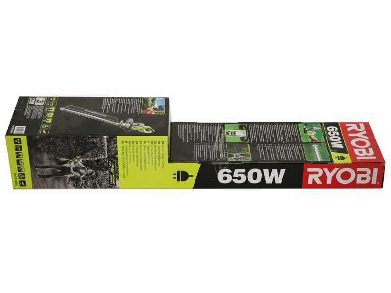 Taille-haie &eacute;lectrique RYOBI 650W RHT6760RL- lame de 60cm - coupe de 30mm