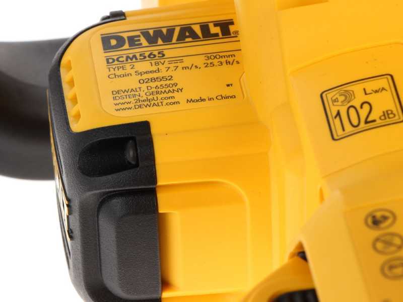 Dewalt DCM565P1-QW - Tron&ccedil;onneuse &agrave; batterie 18V 5Ah - Guide de 30 cm
