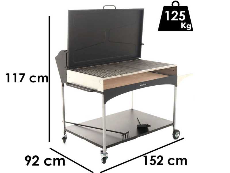 Famur BK 12 Elite - Barbecue &agrave; bois et charbon