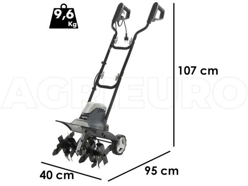 Motobineuse avec moteur &eacute;lectrique BlackStone TE-400 - Moteur 1200 W - 6 files de lames