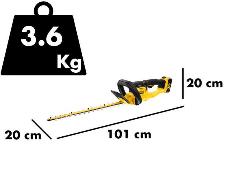 Taille-haies &eacute;lectrique &agrave; batterie DEWALT DCMHT563N-XJ  - BATTERIE ET CHARGEUR NON INCLUS