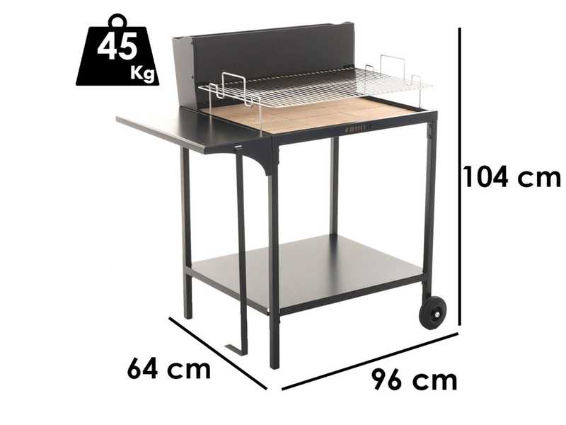 Famur BK7 Superior - Barbecue &agrave; bois et charbon