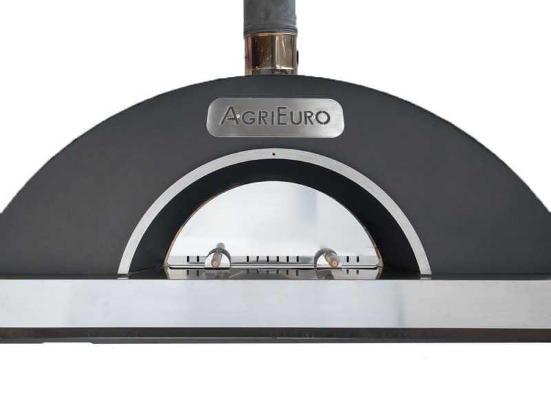 Agrieuro Top Line - Four &agrave; bois Professionnel 10 pizzas - En acier inox - 200 pizzas/heure