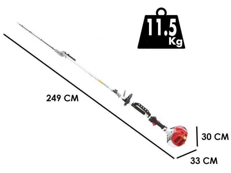 Taille-haies &agrave; moteur thermique 2 temps GeoTech GT-2 52 L - 52 cm3