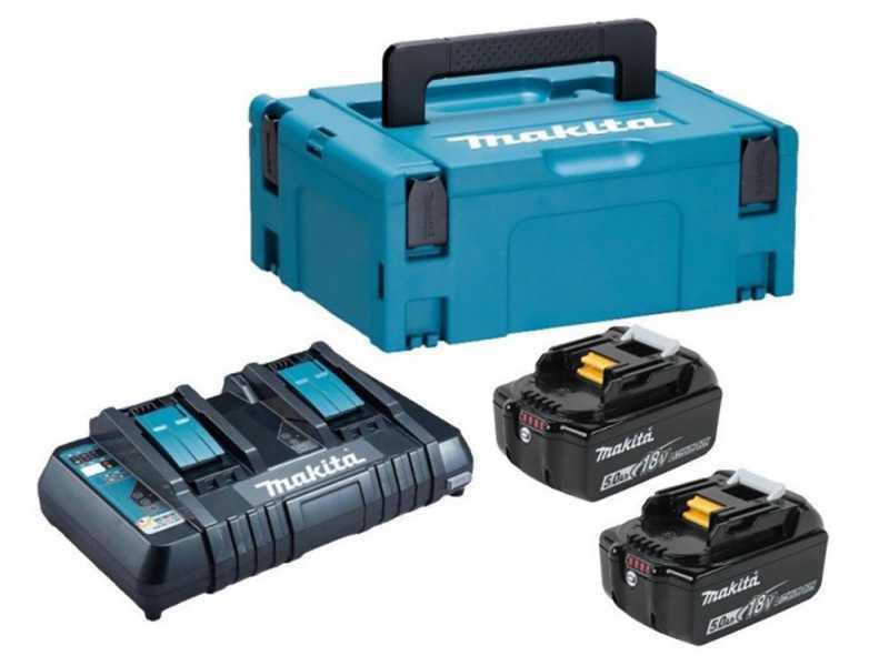 Makita DUX60 - Taille-haie sur perche de rallonge &agrave; batterie 36V multifonction - Batteries 2x18V/5Ah
