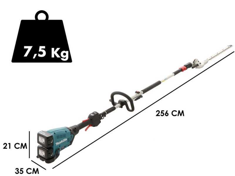 Makita DUX60 - Taille-haie sur perche de rallonge &agrave; batterie 36V multifonction - Batteries 2x18V/5Ah