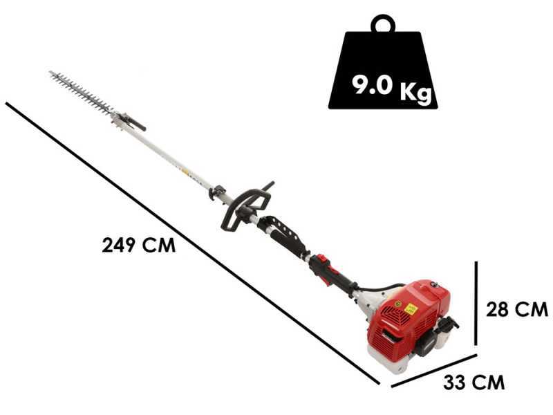 GeoTech 2T GT-2 58 L - Taille-haie thermique sur perche de rallonge - Lamier de 56 cm