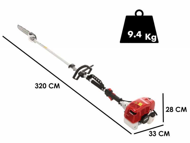 Perche &eacute;lagueuse &agrave; 2 temps GeoTech GT-2 58 L avec perche de rallonge - 58 cm3