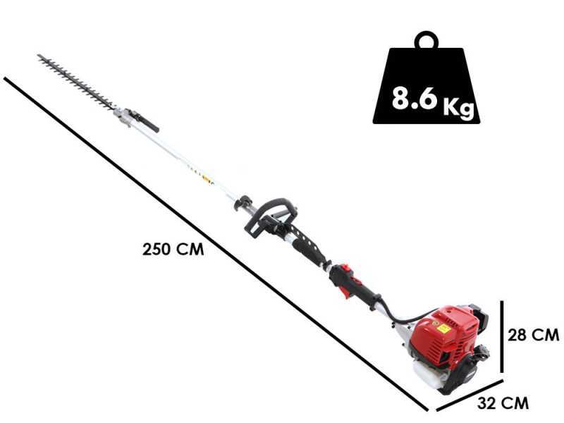 GeoTech GT-4 36 L - Taille-haie thermique sur perche de rallonge  - Lamier de 56 cm
