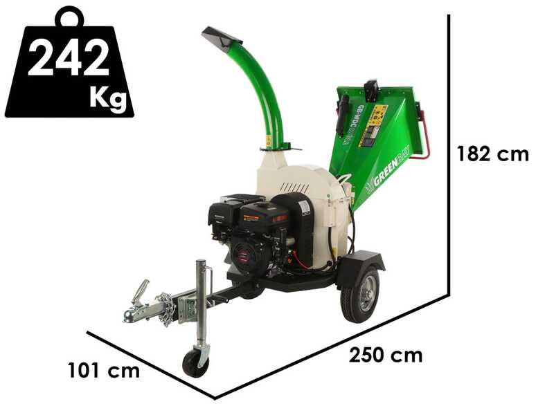 GreenBay GB-WDC 120 LE - Broyeur thermique professionnel - Moteur Loncin G420FD de 15 CV
