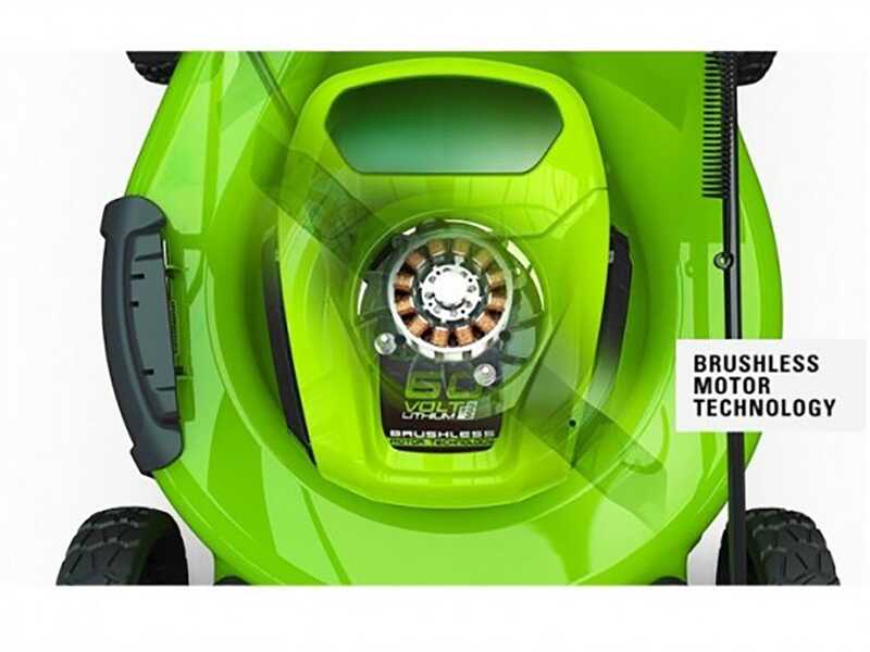 Tondeuse tract&eacute;e &agrave; batterie Greenworks GD60LM46SP - 60V/4Ah - 4en1