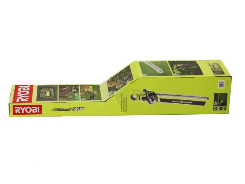 Taille-haies &agrave; batterie RYOBI RHT36B61R - MAX POWER 36V - 2Ah - lame de 60cm - BATTERIE ET CHARGEUR NON INCLUS