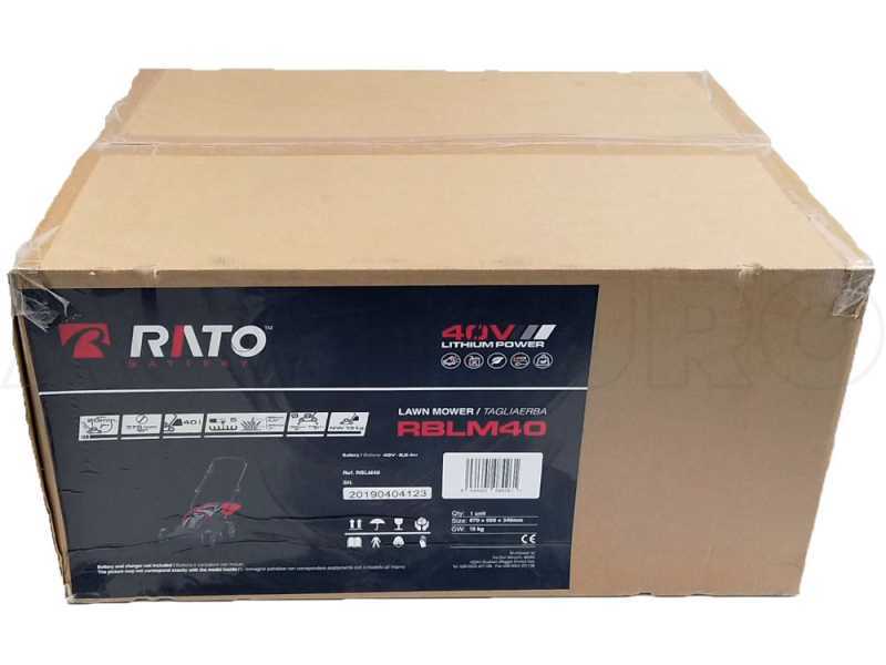 Tondeuse &agrave; gazon sur batterie 40V RATO RBLM40 - BATTERIE ET CHARGEUR NON INCLUS