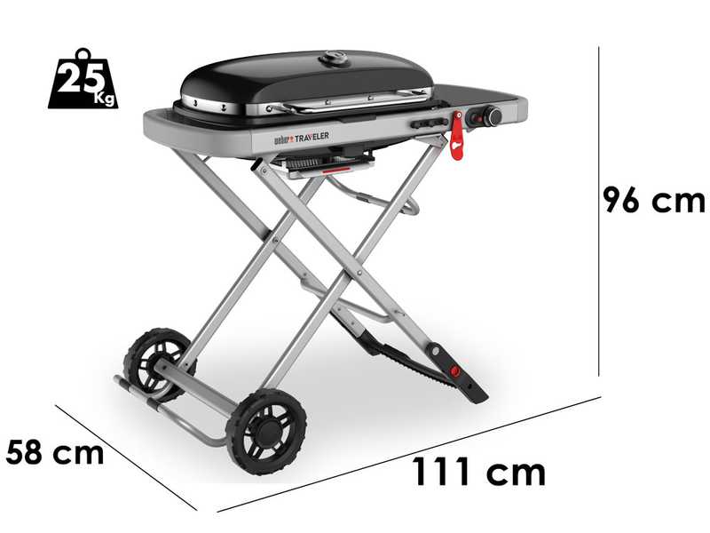 Barbecue &agrave; gaz Weber Traveler - Surface de cuisson 2065 cm&sup2;