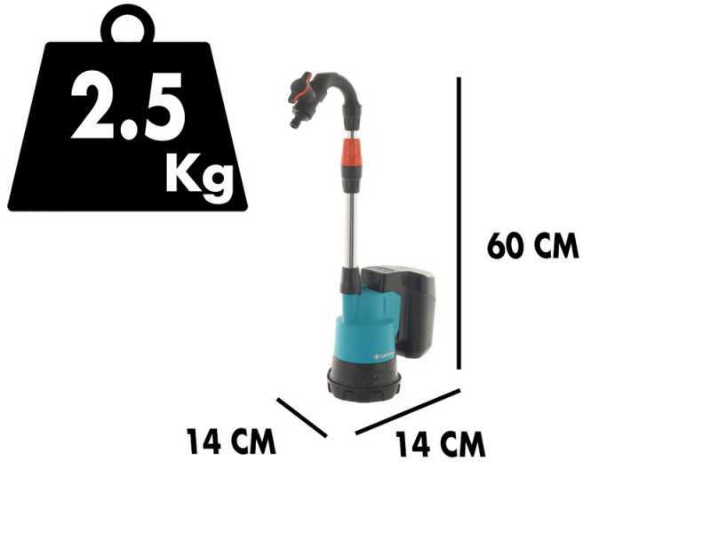 Pompe Gardena pour citerne 2000/2  - Batterie de 18 V 2.5 Ah et chargeur inclus