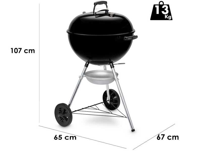 Barbecue &agrave; charbon Weber Kettle E-5710 BLK - Diam&egrave;tre grille 57 cm