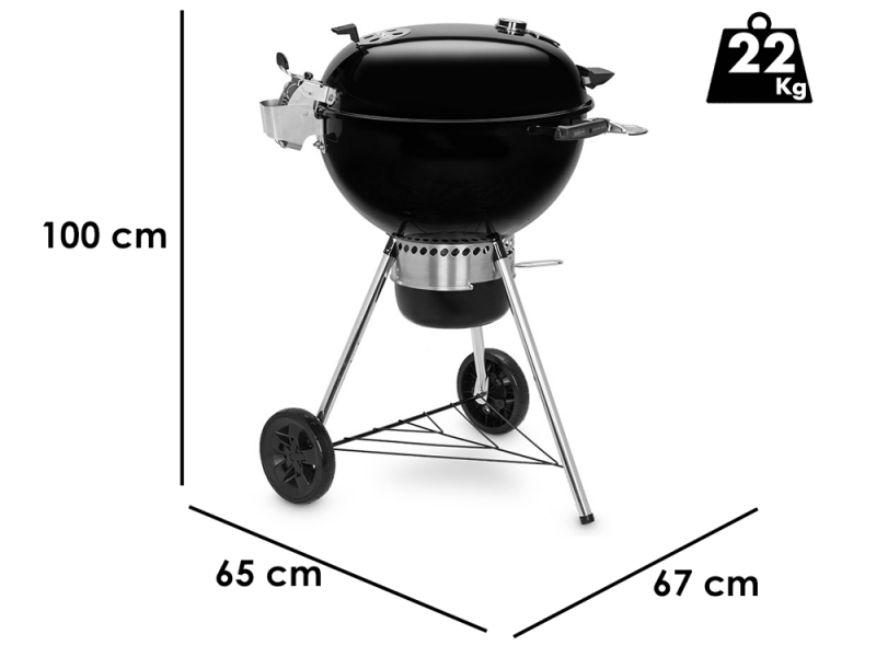 Barbecue Master Grill en acier diamètre 35,5 cm 