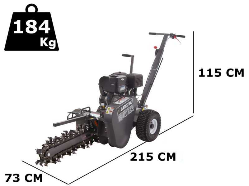 BlackStone TS 420 L - Trancheuse de sol  - Moteur Loncin G420F