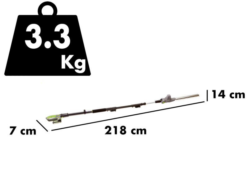 Taille-haies &eacute;lectrique orientable Verdemax TT20 - Batterie 20V 2Ah