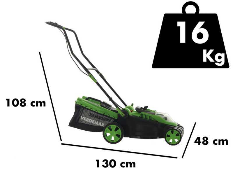 Tondeuse &agrave; gazon &agrave; batterie Verdemax RS20 - 2 Batteries 20V/2.5Ah - Amplitude de coupe 38 cm