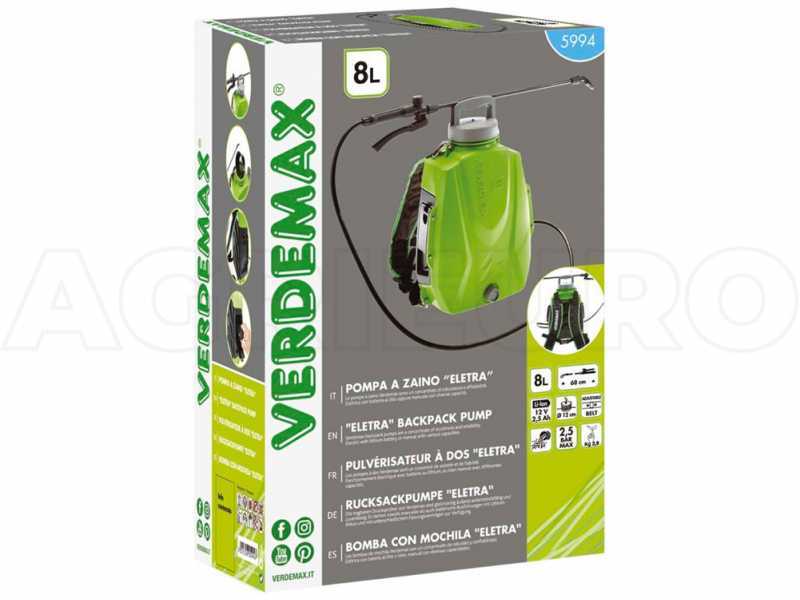 Pulv&eacute;risateur &agrave; batterie &agrave; dos Verdemax FUTURA 8L batterie au lithium 12V 2.5Ah