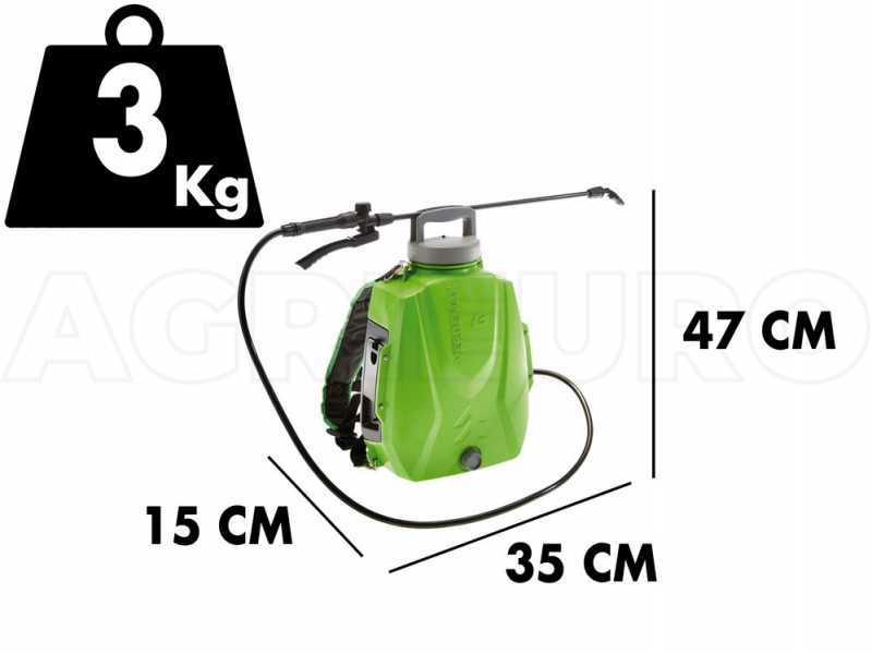 Pulv&eacute;risateur &agrave; batterie &agrave; dos Verdemax FUTURA 8L batterie au lithium 12V 2.5Ah