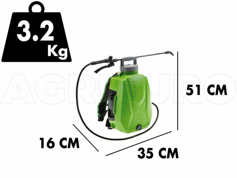 Pulv&eacute;risateur &agrave; batterie &agrave; dos Verdemax FUTURA 12 L batterie au lithium 12V 2.5Ah