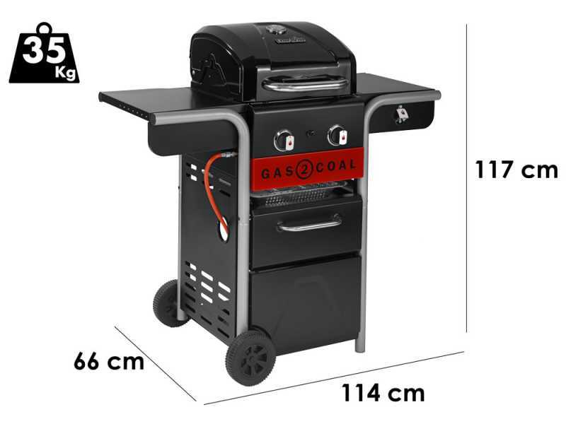 Char-Broil Gas2Coal 2.0 2B - Barbecue &agrave; gaz et charbon