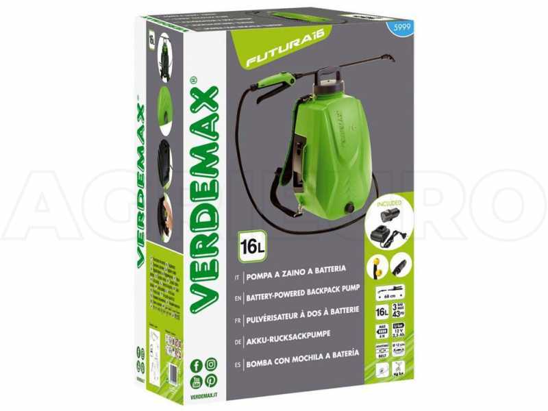 Pulv&eacute;risateur &agrave; batterie &agrave; dos Verdemax FUTURA 16L batterie au lithium 12V 2.5Ah