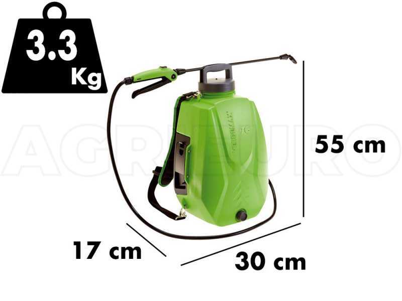 Pulv&eacute;risateur &agrave; batterie &agrave; dos Verdemax FUTURA 16L batterie au lithium 12V 2.5Ah
