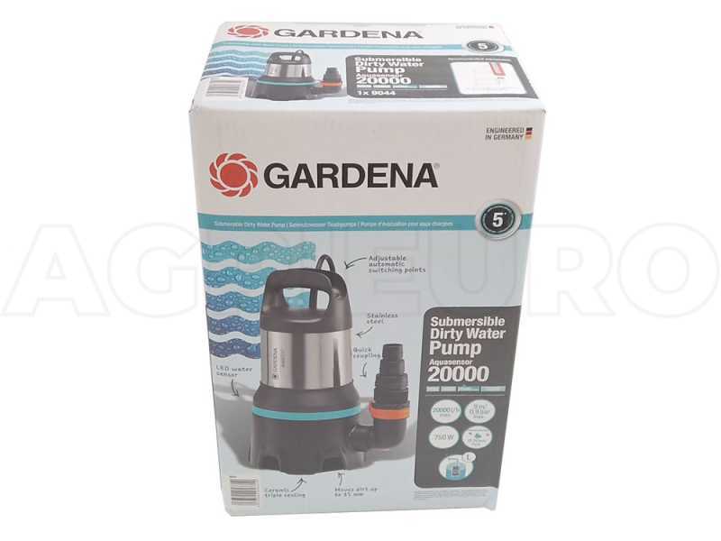 Pompe immerg&eacute;e pour eaux charg&eacute;es Gardena 20000 Aquasensor art. 9044-20