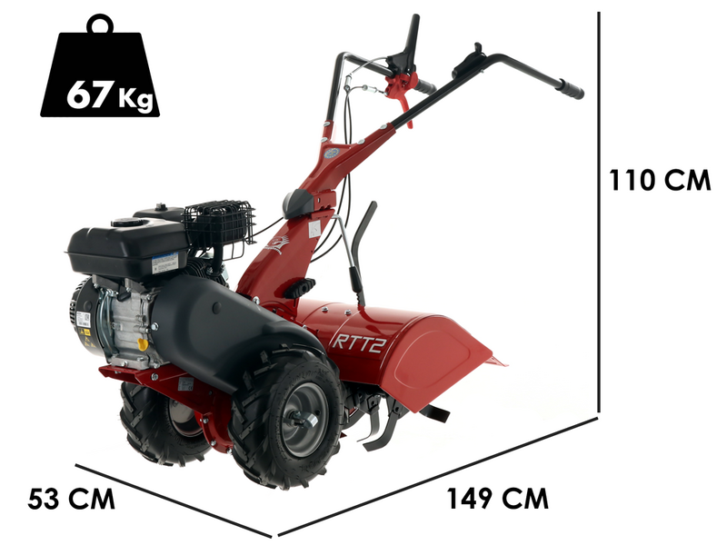 Motoculteur &agrave; roues tract&eacute; Eurosystems RTT 2 SR - B&amp;S CR950