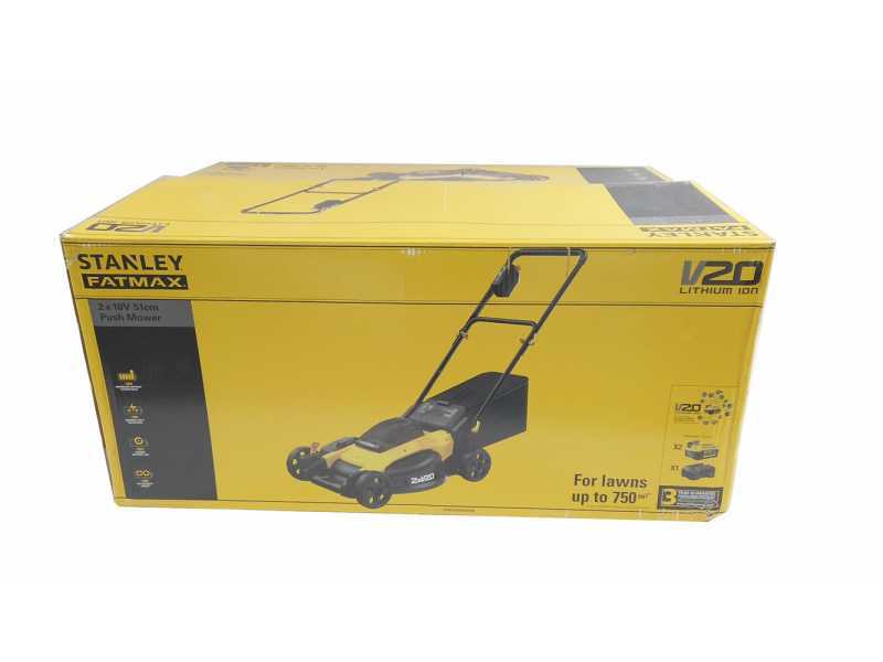 Tondeuse &agrave; gazon sur batterie STANLEY FATMAX SFMCMW2651M - 2 Batteries 18V/4Ah - Amplitude de coupe 40 cm