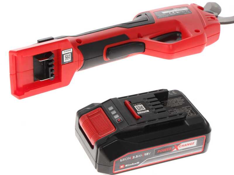 Einhell GE-LS 18 Li - S&eacute;cateur de taille &agrave; batterie - 18V 2.5Ah - Diam&egrave;tre de coupe 28 mm