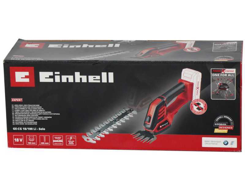 Einhell GE-CG 18/100 Li - Cisaille &agrave; gazon &agrave; batterie - Sculpte-haie - 18V 2.5Ah