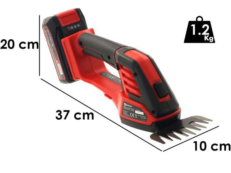 Einhell GE-CG 18/100 Li - Cisaille &agrave; gazon &agrave; batterie - Sculpte-haie - 18V 2.5Ah