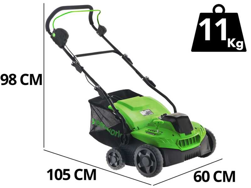 GreenWorks GD40SC38II - A&eacute;rateur &agrave; batterie - SANS BATTERIE ET SANS CHARGEUR