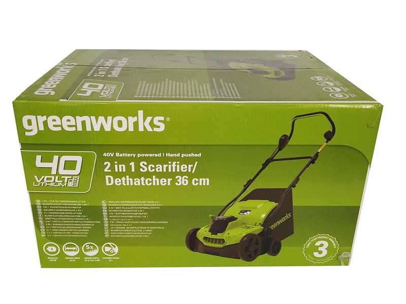 GreenWorks GD40SC38II - A&eacute;rateur &agrave; batterie - SANS BATTERIE ET SANS CHARGEUR