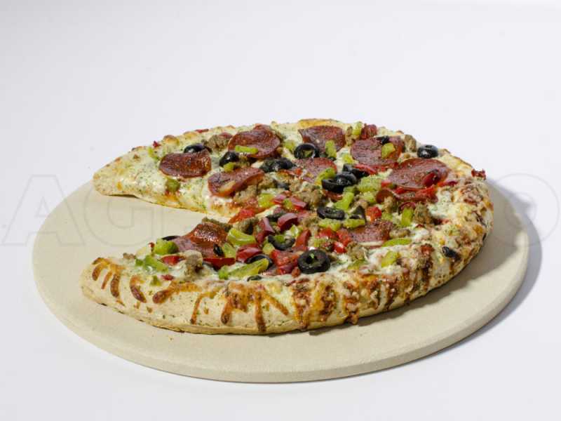 Set pierre ronde et pelle en bois  pour pizza