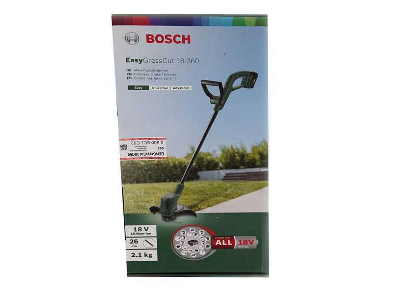 Coupe-bordures &agrave; batterie Bosch EasyGrassCut 18-260 - BATTERIE et CHARGEUR NON INCLUS