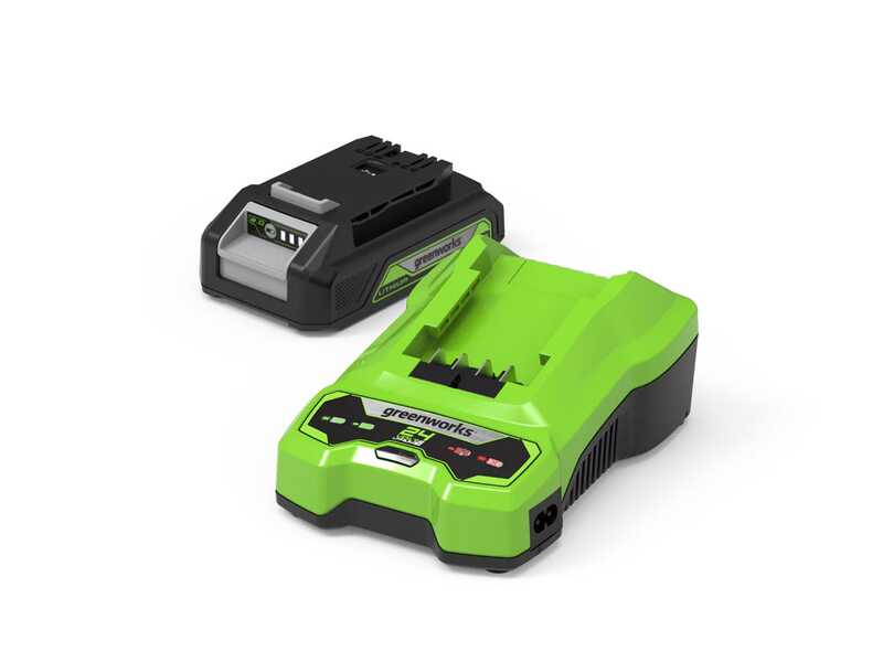 GREENWORKS G24SHT - Cisaille &agrave; gazon &agrave; batterie - Sculpte-haie - 24V 2Ah