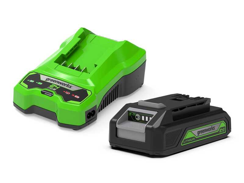 GREENWORKS G24SHT - Cisaille &agrave; gazon &agrave; batterie - Sculpte-haie - 24V 2Ah