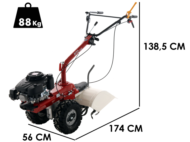 Eurosystems P70 EVO - Motoculteur &agrave; essence - Loncin LC1P75F - 7 CV