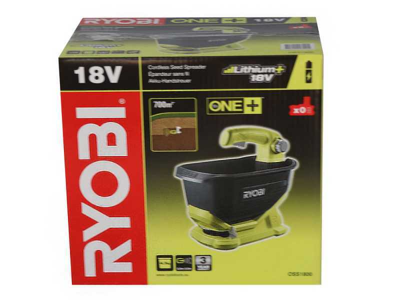 Semoir &agrave; batterie RYOBI OSS1800 - 18V - SANS BATTERIE NI CHARGEUR