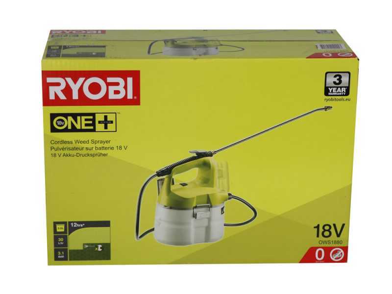 Pulv&eacute;risateur &agrave; batterie RYOBI OWS1880 - 18V - r&eacute;servoir 3.5L - SANS BATTERIE NI CHARGEUR