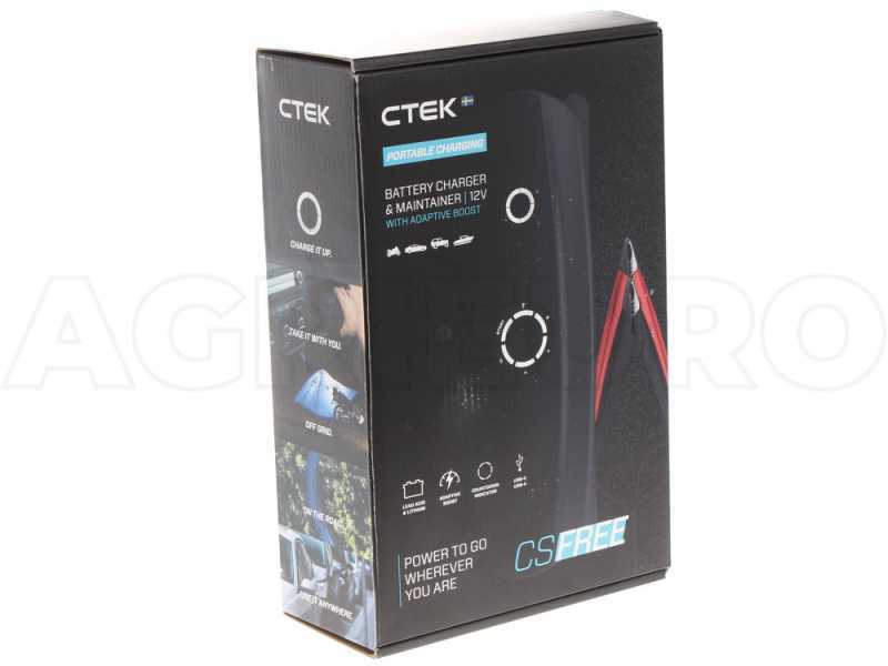 CTEK CS FREE - Chargeur de batterie, mainteneur de charge et batterie externe - batterie de 6Ah/12V