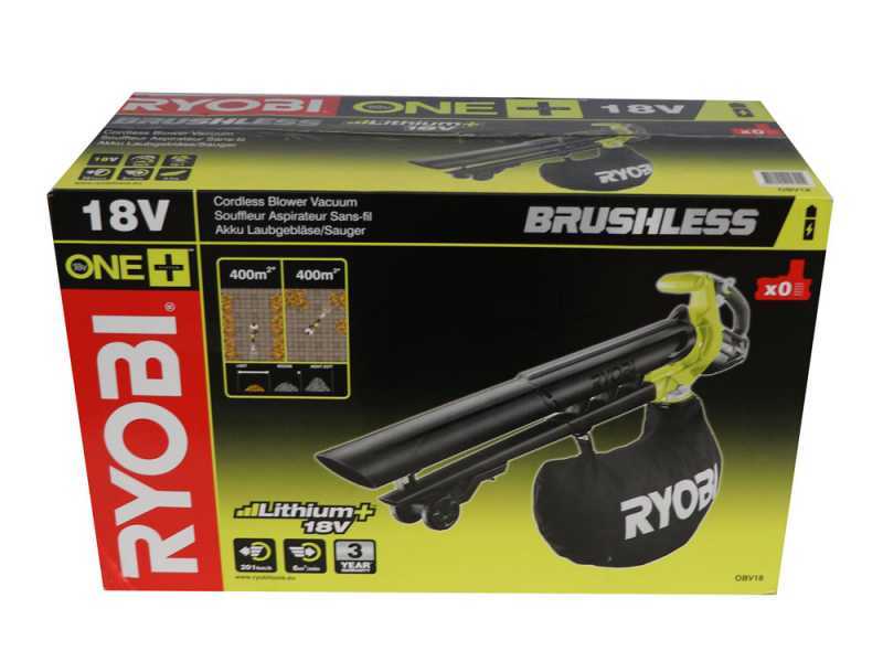 Souffleur, aspirateur et broyeur &agrave; batterie RYOBI OBV18 18V - SANS BATTERIE NI CHARGEUR