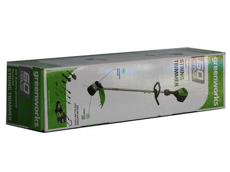 D&eacute;broussaileuse &eacute;lectrique Greenworks GD60BC 60V &agrave; batterie - batterie de 4Ah/60V
