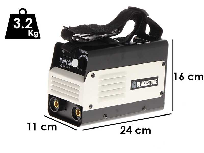 Poste &agrave; souder inverter &agrave; &eacute;lectrode &agrave; courant continu Blackstone B-WM 180 - 180 A - avec Kit MMA