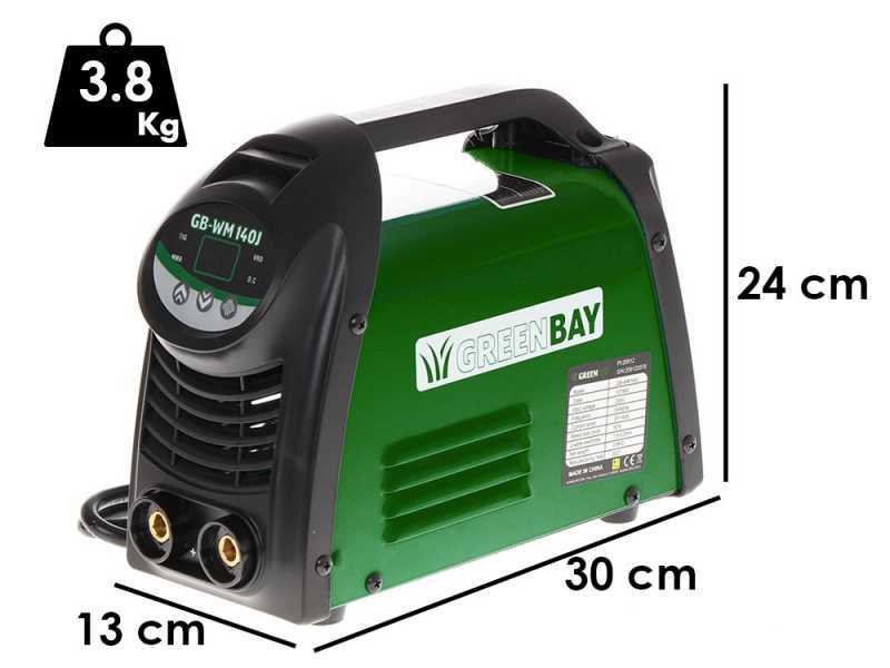 Poste &agrave; souder inverter &agrave; &eacute;lectrode &agrave; courant continu GREENBAY GB-WM 140J - 140A - avec Kit MMA